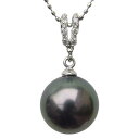 【10%OFF 12/3 20時より】ペンダントトップ ダイヤ 黒真珠パール ホワイトゴールドネックレス ダイヤモンド 人気 おすすめ カジュアル トレンド プ...