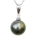 【10%OFF 7/12 9:59まで】黒真珠 ペンダントトップ ネックレス パール k18 ホワイトゴールド ダイヤモンド 人気 おすすめ カジュアル トレン...