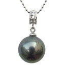【10%OFF 7/12 9:59まで】ペンダントトップ ダイヤ 黒真珠パール ホワイトゴールドネックレス ダイヤモンド 人気 おすすめ カジュアル トレンド ...