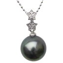 【10%OFF 7/12 9:59まで】ペンダントトップ ダイヤ 黒真珠パール pt900 プラチナ ネックレス ダイヤモンド 人気 おすすめ カジュアル トレ...