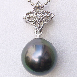 【ポイント10倍】真珠 パール ペンダントトップ タヒチ黒蝶真珠 11mm ホワイトゴールド k18 送料無料 人気 おすすめ カジュアル トレンド プレゼント ギフト ジュエリー ブラックフライデー
