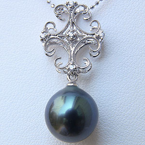 【10%OFF 12/3 20時より】真珠 パール ペンダントトップ タヒチ黒蝶真珠 11mm プラチナ 送料無料 人気 おすすめ カジュアル トレンド プレゼ...