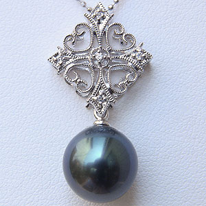 【ポイント10倍】真珠 パール ペンダントトップ タヒチ黒蝶真珠 11mm プラチナ 送料無料 人気 おすすめ カジュアル トレンド プレゼント ギフト ジュエリー ブラックフライデー