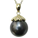 【10%OFF 6/11 1:59まで】真珠 ブラックパール ペンダントトップ タヒチ黒蝶真珠 k18 ゴールド 真珠の直径11mm グリーン系 ダイヤモンド 3石 計0.02ct ペンダントトップ おすすめ カジュアル トレンド プレゼント ギフト 父の日