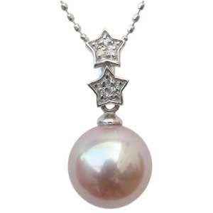 【10%OFF 12/3 20時より】ネックレス ペンダントトップ ダイヤ 淡水パール 湖水真珠 ダイヤモンド ホワイトゴールド ネックレス ペンダント 人気 ...