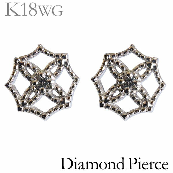 ��10%OFF 1/14 23:59�ޤǡۥ�������� �ԥ��� k18 18k 18�� �ۥ磻�ȥ������ ������ 0.04ct �����å� �� �ե� ��ǥ���...