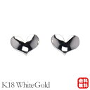 【只今 ポイント10倍中!】ハート ピアス スタッド k18 ホワイトゴールド 18k 18金 レディース 地金 両耳用 ジェンダーレス 男女兼用 ユニセックス...