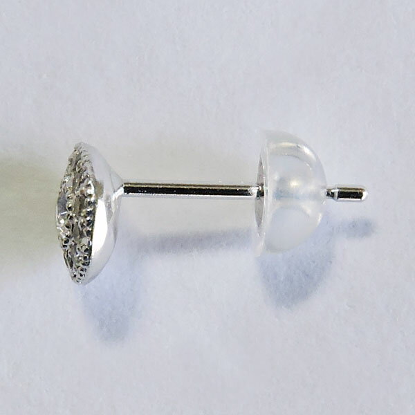 【クーポン対象品】ダイヤモンド 片耳ピアス k18ホワイトゴールド クリア 0.06ct 円形 スタッド 可愛い プチ フラワーイメージ レディース ダイヤ 保証書付 送料無料 普段使い おすすめ ブラックフライデー プレゼント ギフト 自分買い