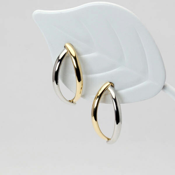 【10%OFF 3/3 20:00より】ピアス スタッド k18 18金 18k イエローゴールド プラチナ pt900 コンビカラー レディース 地金 送料無料 人気 おすすめ カジュアル 普段使い プレゼント ギフト ジュエリー 卒業 入学 ホワイトデー