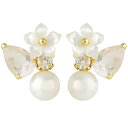 【10%OFF 9/11 1:59まで】パール ピアス 18金 18k 18k 普段使い 真珠 ダイヤモンド ホワイトシェル 白蝶貝 ローズクォーツ 紅水晶 真珠 イエローゴールド ペア k18 品質保証書付き 送料無料 誕生日 対応 おすすめ プレゼント ギフト ジュエリー 敬老の日