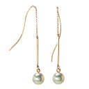 【10%OFF 9/11 1:59まで】パール ピアス 18金 18k 18k 普段使い ロング チェーン 真珠 ロング チェーン k18 ピンクゴールド ペア あこや本真珠 7mm アメリカン 品質保証書付 誕生日 おすすめ プレゼント ギフト ジュエリー 敬老の日