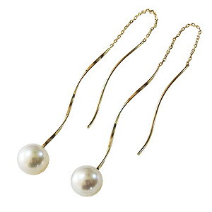 ロングピアスチェーンピアスパールピ...