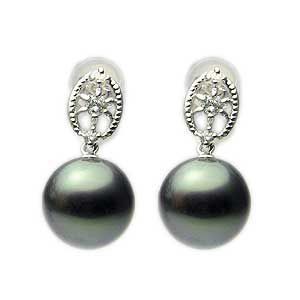 【決算セール ポイント10倍】パール ピアス 18金 18k 18k 普段使い 真珠 ブラック 黒真珠 8mm k18 ホワイトゴールド ペア ダイヤモンド ぶら下がり ゆれる 揺れる 送料無料 人気 おすすめ カジュアル プレゼント ギフト 夏ジュエリー