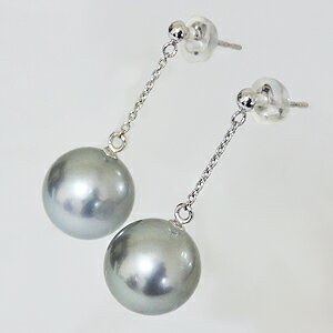 パールピアス パール 真珠ピアス パーティーにつけたい 大人かわいいパールピアス ピアス ギフトジュエリー アクセサリー ピアス 黒真珠ピアス 真珠ピアス タヒチ黒蝶真珠 ポイント10倍 ゆれる 真珠 普段使い ブラックパールピアス ロングピアス 10mm K14wg