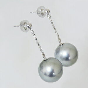 パールピアス パール 真珠ピアス パーティーにつけたい 大人かわいいパールピアス ピアス ギフトジュエリー アクセサリー ピアス 黒真珠ピアス 真珠ピアス タヒチ黒蝶真珠 ポイント10倍 ゆれる 真珠 普段使い ブラックパールピアス ロングピアス 10mm K14wg