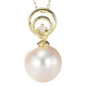 【ポイント10倍中】真珠 ネックレス ネックレス 円形 オーロラ天女花珠あこや本真珠 8.5mm 0.01ct ダイヤモンド k18イエローゴールド レディース...