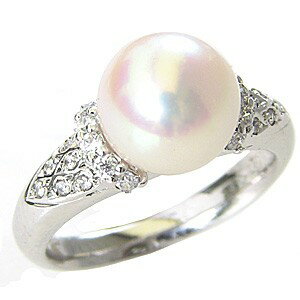 【10%OFF 12/3 20時より】パールリング 真珠 指輪 レディースあこや本真珠 キュービックジルコニア シルバー アコヤ あこや 冠婚葬祭 ブライダル ...