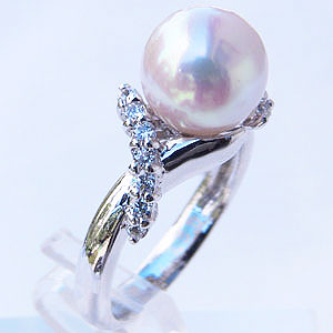 パールリングk1818k18金真珠...