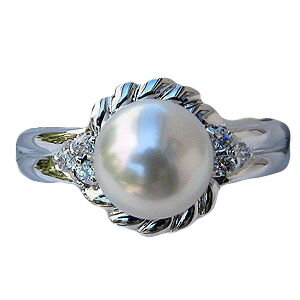 【ポイント10倍】パールリング 真珠 指輪 パールリング 真珠リング 本真珠 アコヤ あこや ダイヤモンド シルバー レディース 冠婚葬祭 人気 おすすめ カジュアル トレンド フォーマル 父の日ギフト プレゼント