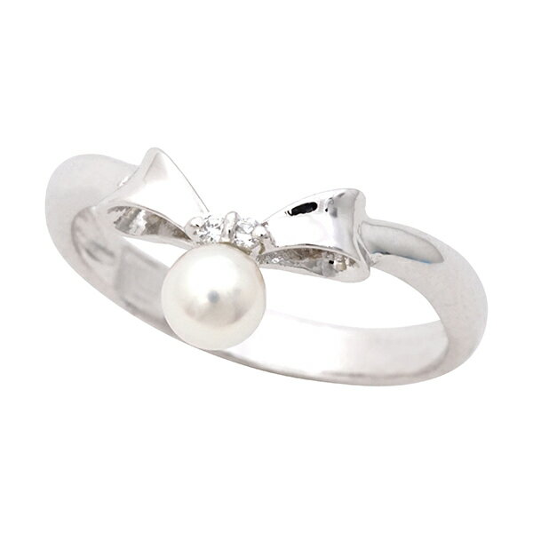 パールリングカジュアル普段使いリボ...