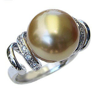 【ポイント10倍】指輪 パールリング 真珠 真珠 パール リング 南洋白蝶真珠 12mm プラチナ 人気 おすすめ カジュアル トレンド フォーマル プレゼント...