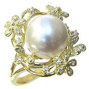 【ポイント10倍】指輪 パールリング 真珠 真珠 パール リング 南洋白蝶真珠 12mm k18 ゴールド 18金 普段使い 人気 おすすめ カジュアル フォー...