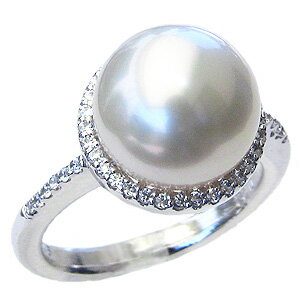 【ポイント10倍】パール リング 真珠 指輪 プラチナ pt900 南洋白蝶真珠 11mm ダイヤモンド 0.22ct フォーマル カジュアル 普段使い プレゼ...