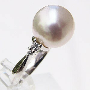 【ポイント10倍】パール 指輪 パールリング 真珠リング 真珠 リング 南洋白蝶真珠 ダイヤモンド pt900 プラチナ リング 人気 おすすめ カジュアル フ...