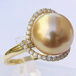 【ポイント10倍】指輪 パールリング 真珠 真珠 パール リング 南洋白蝶真珠 ゴールド系 11mm 18金 k18ゴールド 普段使い 人気 おすすめ カジュア...