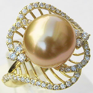 【ポイント10倍】指輪 パールリング 真珠 真珠 パール リング 南洋白蝶真珠 ゴールド系 10mm ゴールド k18 ゴールド 18金 普段使い 人気 おすすめ カジュアル フォーマル プレゼント ギフト ジュエリー ブラックフライデー