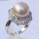 【ポイント10倍】パールリング 真珠リング 真珠 リング ブライダル リング パール 指輪 南洋真珠パール pt900プラチナリング ダイヤモンド 人気 おすす...