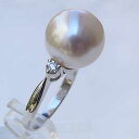 【ポイント10倍】パール 指輪 パールリング 真珠リング 真珠 リング 南洋白蝶真珠 pt900 プラチナ900 リング ダイヤモンド 12mm 人気 おすすめ...