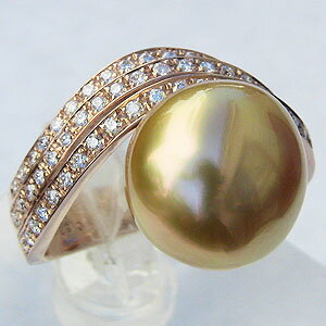 【ポイント10倍】指輪 パールリング 真珠 真珠 パール リング 南洋白蝶真珠 12.5mm 18金 k18PG ピンクゴールド リング 普段使い 人気 おすす...