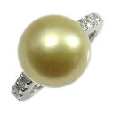 【ポイント10倍】指輪 パールリング 真珠 真珠 パール リング 南洋白蝶真珠 ダイヤモンド pt900 プラチナ 人気 おすすめ カジュアル トレンド フォー...
