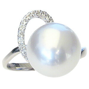 【ポイント10倍】指輪 パールリング 真珠 真珠 パール リング 南洋白蝶真珠 11mm pt900 プラチナ ダイヤモンド 人気 おすすめ カジュアル フォー...