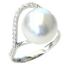 【ポイント10倍】指輪 パールリング 真珠 真珠 パール リング 南洋白蝶真珠 11mm pt900 プラチナ ダイヤモンド 人気 おすすめ カジュアル フォー...