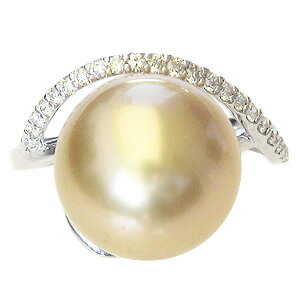 【ポイント10倍】パール リング リング 指輪 南洋真珠パールリング 真珠 ホワイトゴールド ダイヤモンド 人気 おすすめ カジュアル トレンド フォーマル プ...