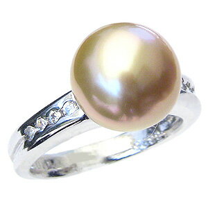 【ポイント10倍 2/12 9:59まで】パールリング 真珠 真珠 パール リング 南洋白蝶真珠 10mm ゴールド系 プラチナ pt900 ダイヤモンド ゴールデンパール 指輪 人気 おすすめ フォーマル バレンタインデー プレゼント ギフト 福袋 自分買い