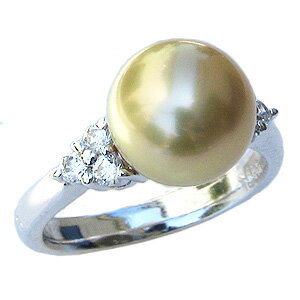 【ポイント10倍】指輪 パールリング 真珠 真珠 パール リング 南洋白蝶真珠 10mm pt900 プラチナ リング ダイヤモンド ゴールド系 人気 おすすめ...