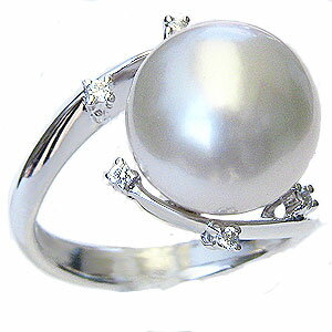 【ポイント10倍】指輪 パールリング 真珠 真珠 パール リング 南洋白蝶真珠 12mm プラチナ リング 人気 おすすめ カジュアル トレンド フォーマル プ...
