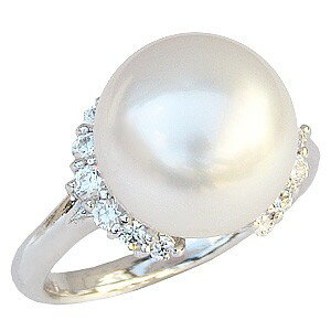 【10%OFF 1/14 23:59まで】パール リング ブライダル リング 指輪 南洋真珠パールリング 真珠 18金 k18ホワイトゴールド ダイヤモンド 普段使い 人気 おすすめ カジュアル フォーマル 福袋 2025 初売り プレゼント ギフト 自分買い