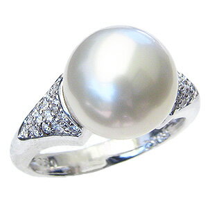 【ポイント10倍】パールリング 真珠リング 真珠 リング ブライダル リング パール 指輪 南洋真珠パール pt900プラチナリング ダイヤモンド 人気 おすす...