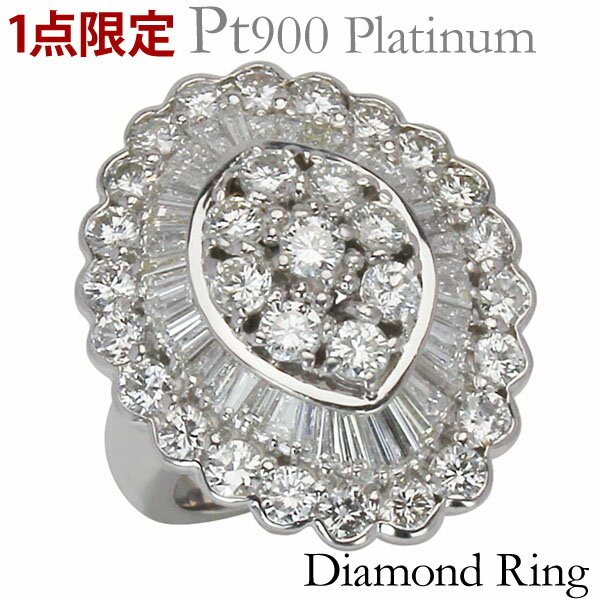 ダイヤモンド リング ダイヤモンドリング ダイヤリング pt900 プラチナ ダイヤモンド 指輪 ラウンドカット テーパーカット 計5.07ct レディース メンズ フラワー サークル 送料無料 母の日 2024 プレゼント ギフト 自分買い