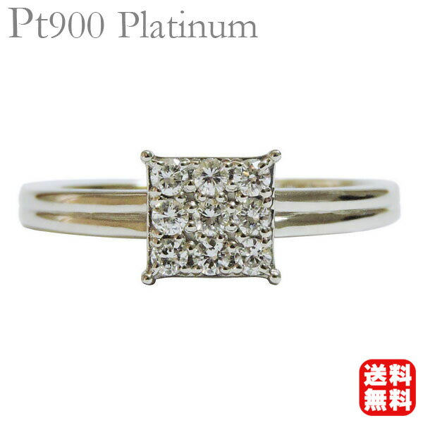 【ポイント10倍中】ダイヤモンド リング pt900プラチナ 0.20ct 指輪 スクエア型 レディース ダイヤ 保証書付 送料無料 カジュアル 人気 おすすめ トレンド プレゼント ギフト 夏アクセサリー ボーナス(4)