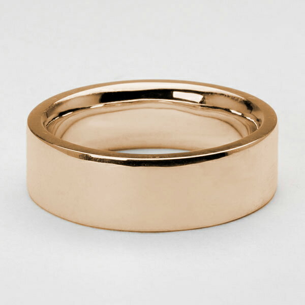 【クーポン対象品】リング 指輪 平打ちリング 結婚指輪 マリッジリング ペア ペアリング k10 10k 10金 ピンクゴールド 平打ち シンプル 地金 太め 大ぶり 7mm 6mm 記念日 ブラックフライデー プレゼント ギフト 自分買い