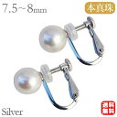 【10%OFF 7/12 9:59まで】パールイヤリング 真珠イヤリング イヤリング 真珠 パール あこや アコヤ 本真珠 7.5-8mm シルバー レディース...