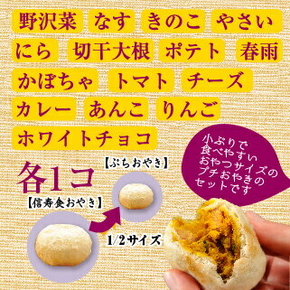 敬老の日 プレゼント ギフト おつまみ ぷちおやき15個 にら・切干大根・きのこ・野菜・なす・かぼちゃ・トマト・チーズ・カレー・春雨・野沢菜・ポテト・　りんご・あんこ・ホワイトチョコ・ 長野県 お土産 美包 信寿食