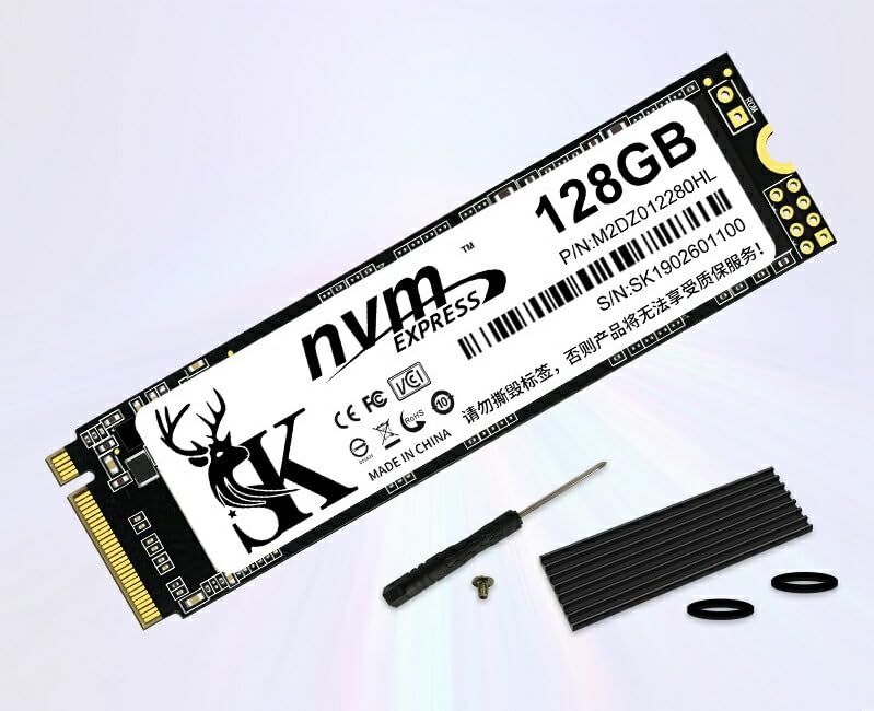 YOYOSTAR NVMe SSD 128GB PCIe Gen 3.0×4 最大読込 2200MB/s 最大書き 580MB/s M.2 Type 2280 内蔵 SSD 3D TLC 国内正規品 メーカー3年保証