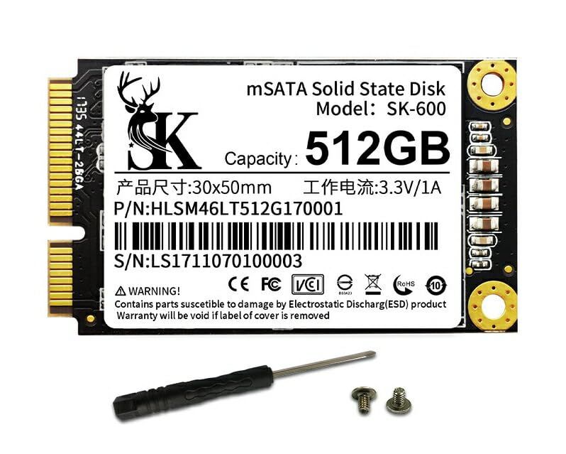 YOYOSTAR mSATA SSD 512GB 3D NAND TLC SATA III 6GB / mSATA (30x50mm) ¢åɥơȥɥ饤 - ǥȥåPCΡȥѥб ᡼3ǯݾ