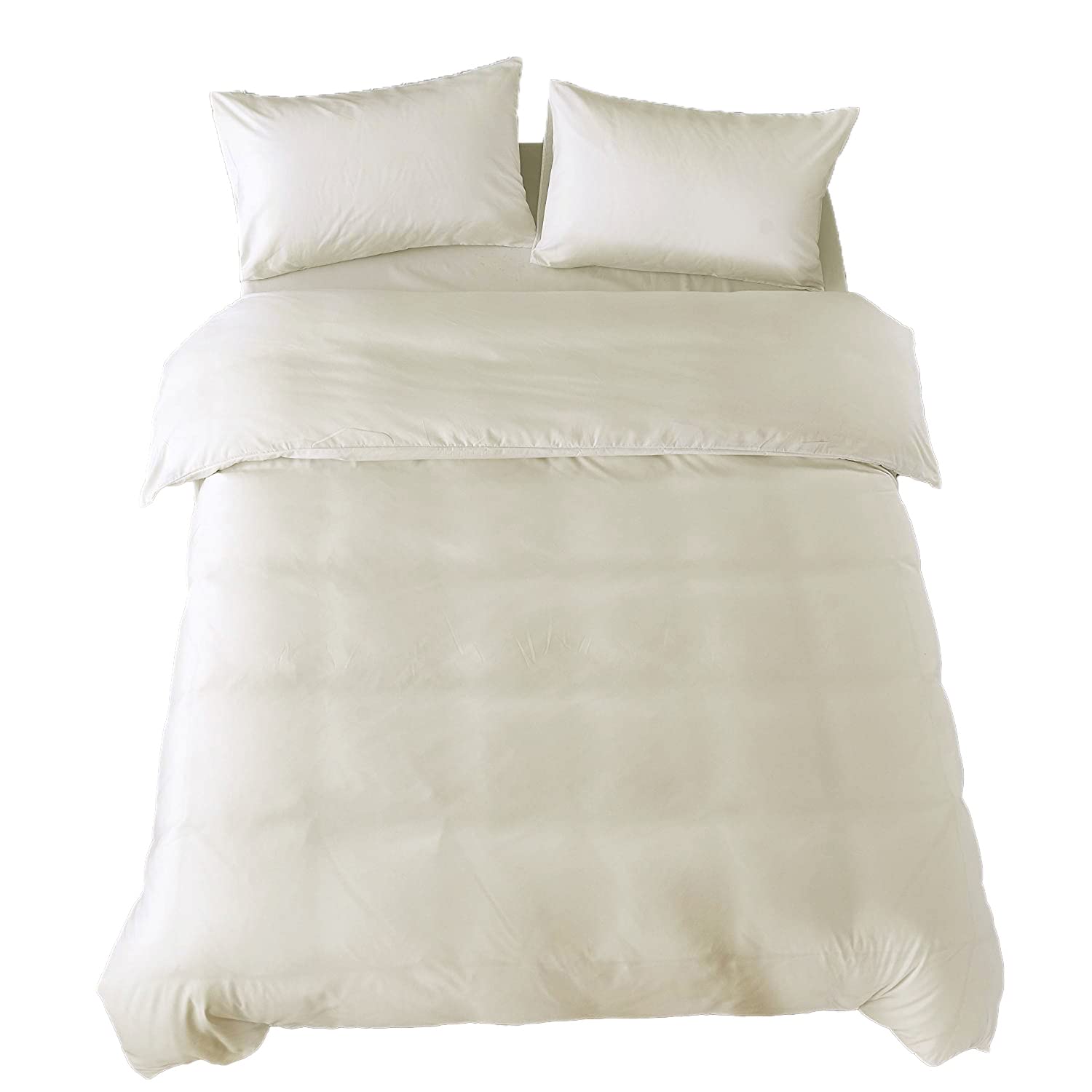 YOYOSTAR布団カバー キング 4点セット寝具カバーセット 綿混 無地 掛け布団カバー ボックスシーツ 枕カ..